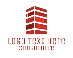 Fireplace - Red Brick Chimney logo design