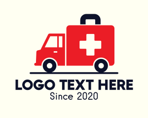 Med - Medical Emergency Ambulance logo design