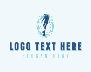 Diver - Athletic Scuba Diving logo design