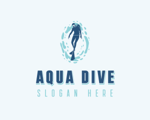 Diver - Athletic Scuba Diving logo design