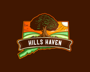 Hills - Connecticut Oak Field logo design