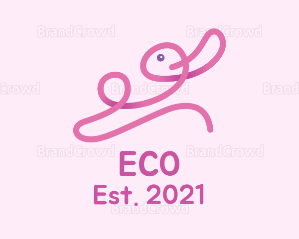 Pink Monoline Bunny Logo