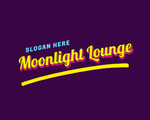 Nightlife - Neon Playful Wordmark logo design