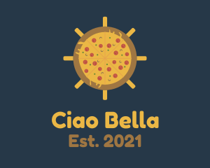 Pizza Ship Helm logo design