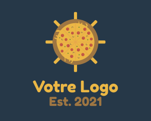 Bistro - Pizza Ship Helm logo design