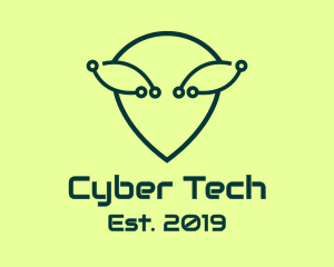 Hacker - Alien Cyber Tech logo design