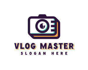 Vlogger - Camera Photoshoot Photographer logo design