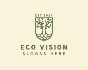 Eco Planting Shield logo design