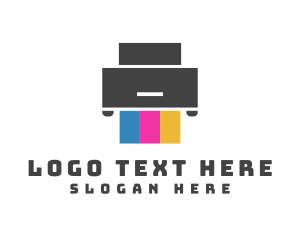 Print - Minimalist Printer Shop logo design