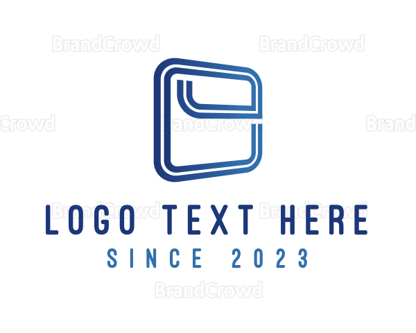 Squared Letter E Logo