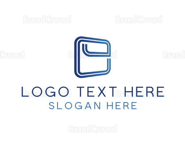 Squared Letter E Logo