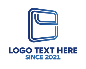 Dark Blue - Squared Letter E logo design