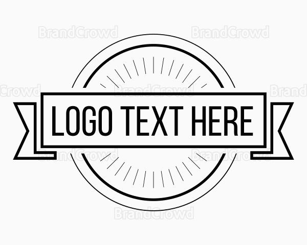 Black & White Hipster Circle Logo