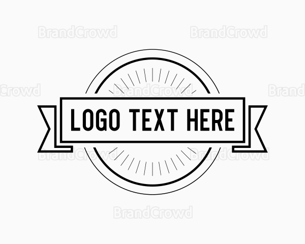 Hipster Circle Badge Logo