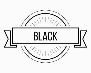Black & White Hipster Circle logo design