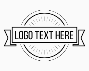 Black & White Hipster Circle Logo