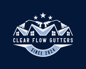 Roof Gutter Pressure Washing logo design