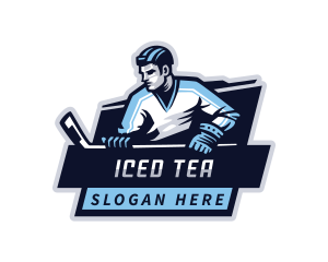 Hockey Varsity Player logo design