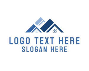 Town - Residential Home Roof logo design