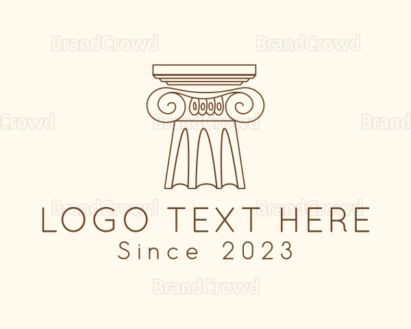 Greek Column Pillar Logo