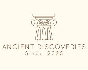 Greek Column Pillar logo design