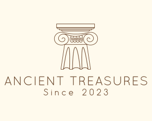 Greek Column Pillar logo design