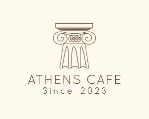 Athens - Greek Column Pillar logo design