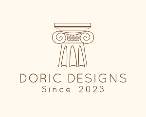 Doric - Greek Column Pillar logo design