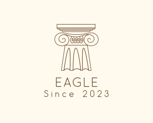 Law - Greek Column Pillar logo design