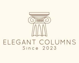 Greek Column Pillar logo design