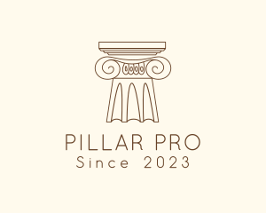 Greek Column Pillar logo design