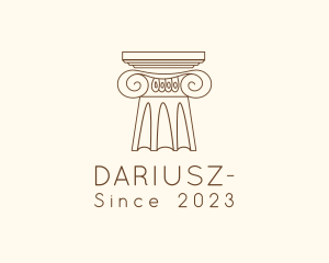 Gyros - Greek Column Pillar logo design