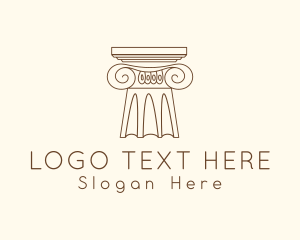 Greek Column Pillar Logo