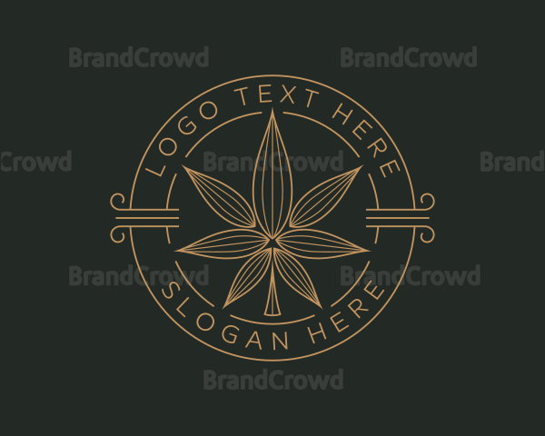 Natural Marijuana Leaf Logo