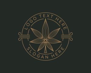 Hemp - Natural Marijuana Leaf logo design