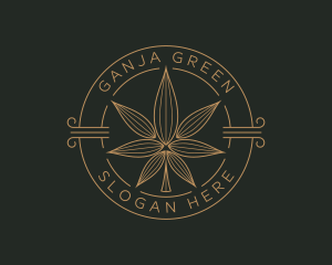 Natural Marijuana Leaf logo design