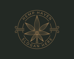 Natural Marijuana Leaf logo design