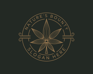 Natural Marijuana Leaf logo design