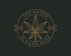 Natural Marijuana Leaf logo design