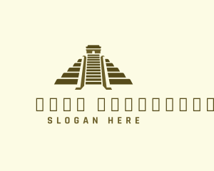 Yucatan - Mayan Pyramid Temple logo design