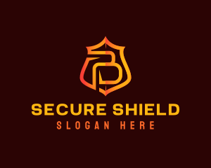 Antivirus - Shield Protect Letter B logo design