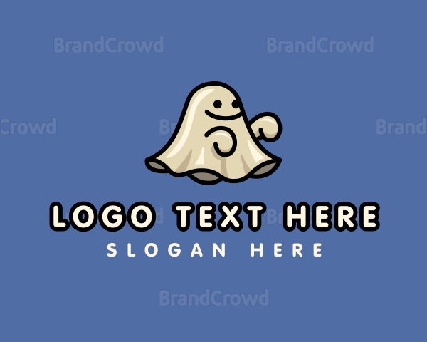 Ghost Spooky Cartoon Logo