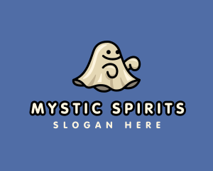 Ghost Spooky Cartoon logo design