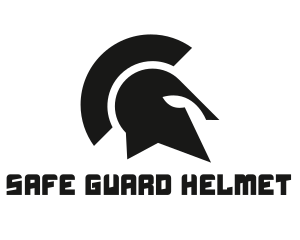 Helmet - Black Spartan Helmet logo design