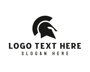 Helmet - Warrior Spartan Helmet logo design