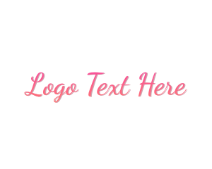 Handwriting - Stylish Pink logo design
