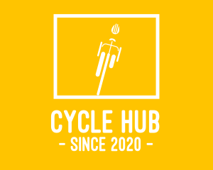 Bike - Yellow Bike Square logo design