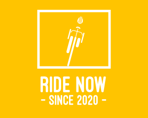 Yellow Bike Square logo design