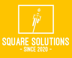 Yellow Bike Square logo design