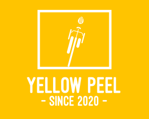 Yellow Bike Square logo design